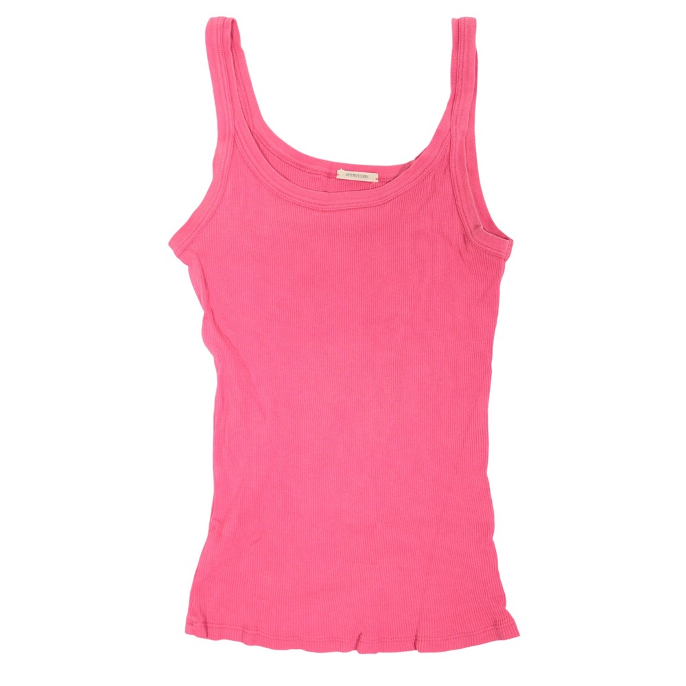 Intimissimi Tank Top Ribbed Cotton Scoop Neck Pink Women S